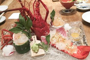 Sashimi assortment of lobster