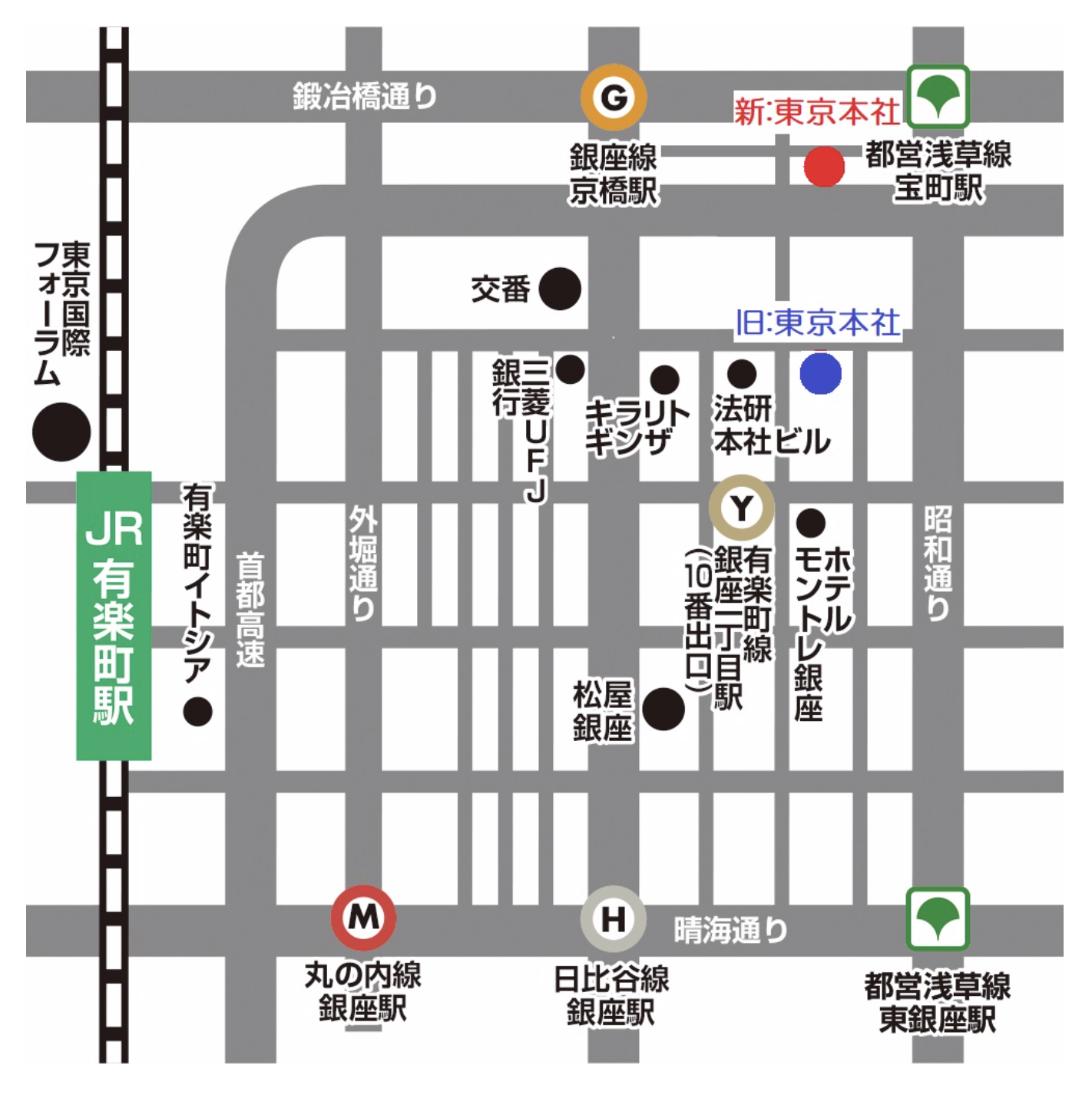新東京支社(新オフィス)の地図